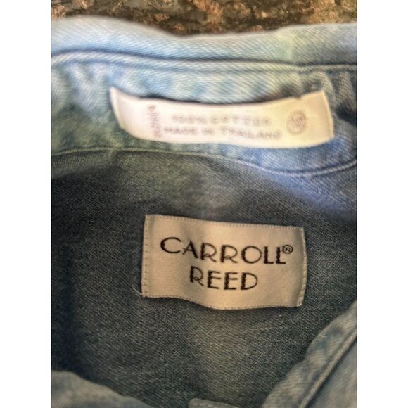 Vintage Carroll Reed Embroidered Denim Shirt Long Sleeve Size 10 100% Cotton - Picture 3 of 8